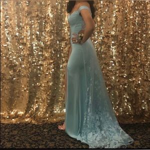Sherri hill prom dress in real/turquoise